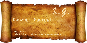 Kuczogi Györgyi névjegykártya