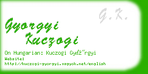 gyorgyi kuczogi business card